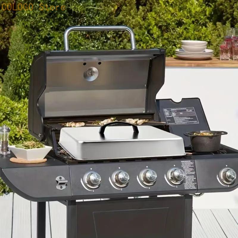 Camping Cooking Flat Top - Tampa quadrada para alimentos para cozimento