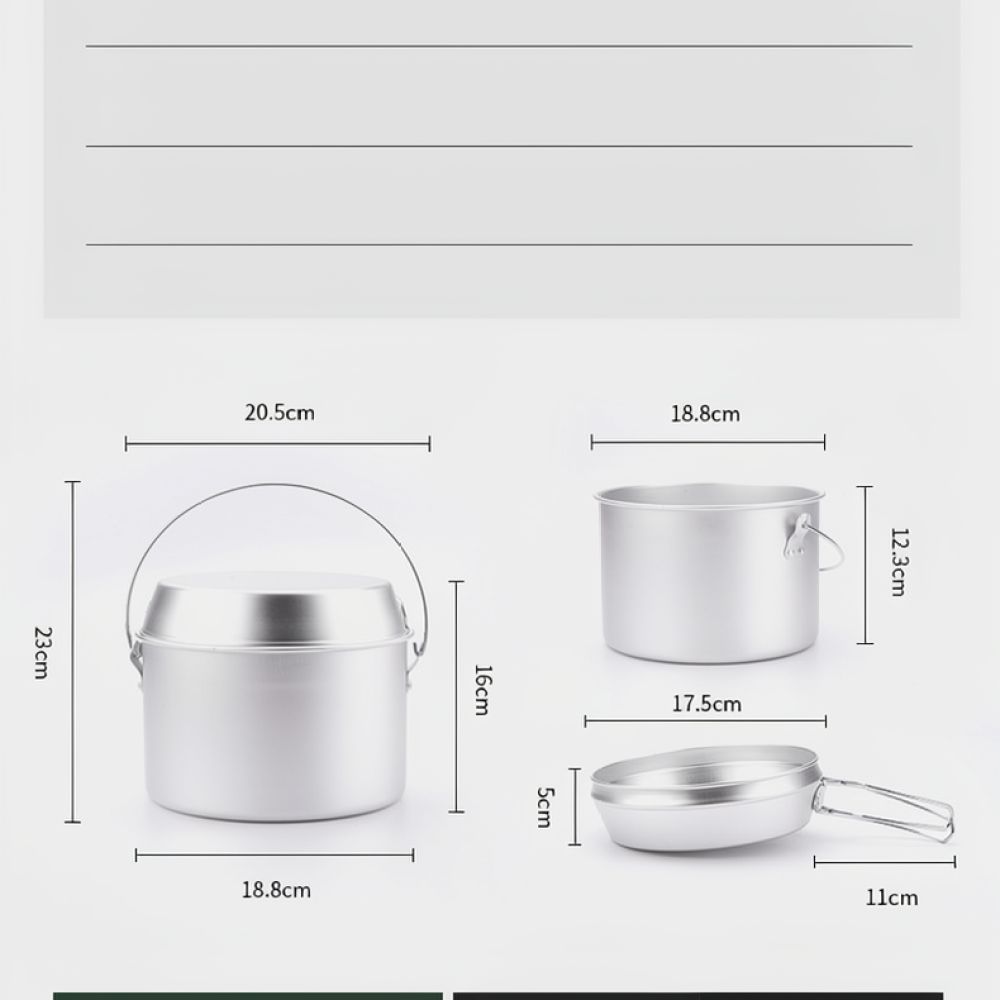 Camping Cooking Dining Set - Conjunto de utensílios de cozinha portáteis