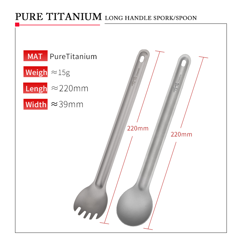 TiTo Colher Spork de titânio c - Camping Hiking Cooking avaliação e preço