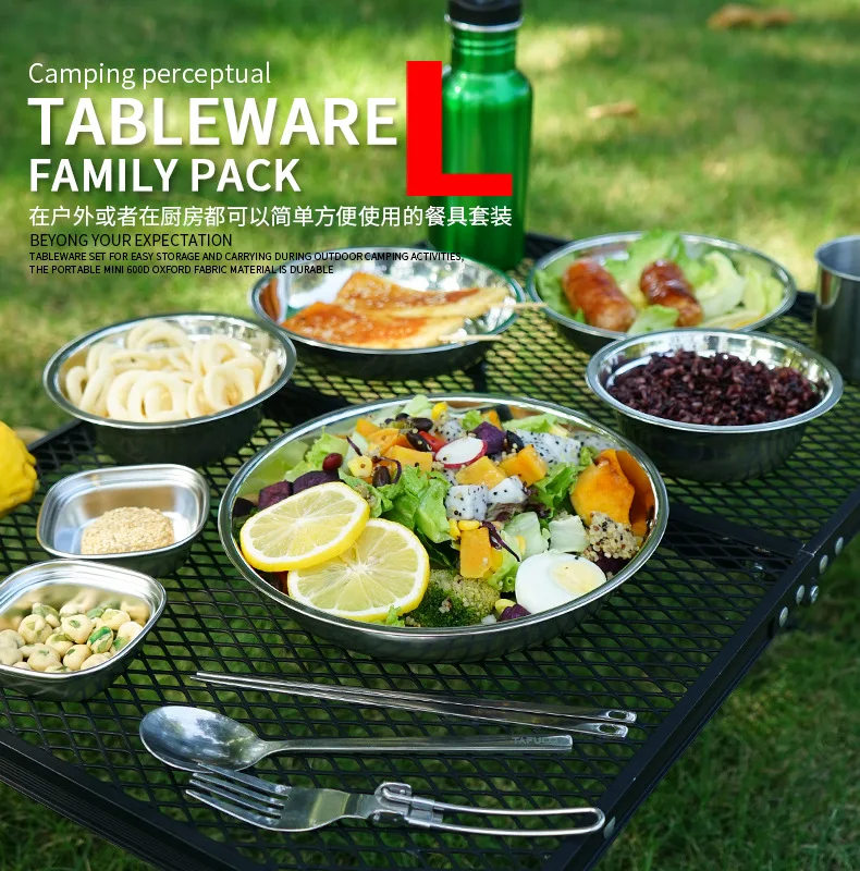 Novo Conjunto de Pratos Portát - Camping Cooking Dining Set avaliação e preço